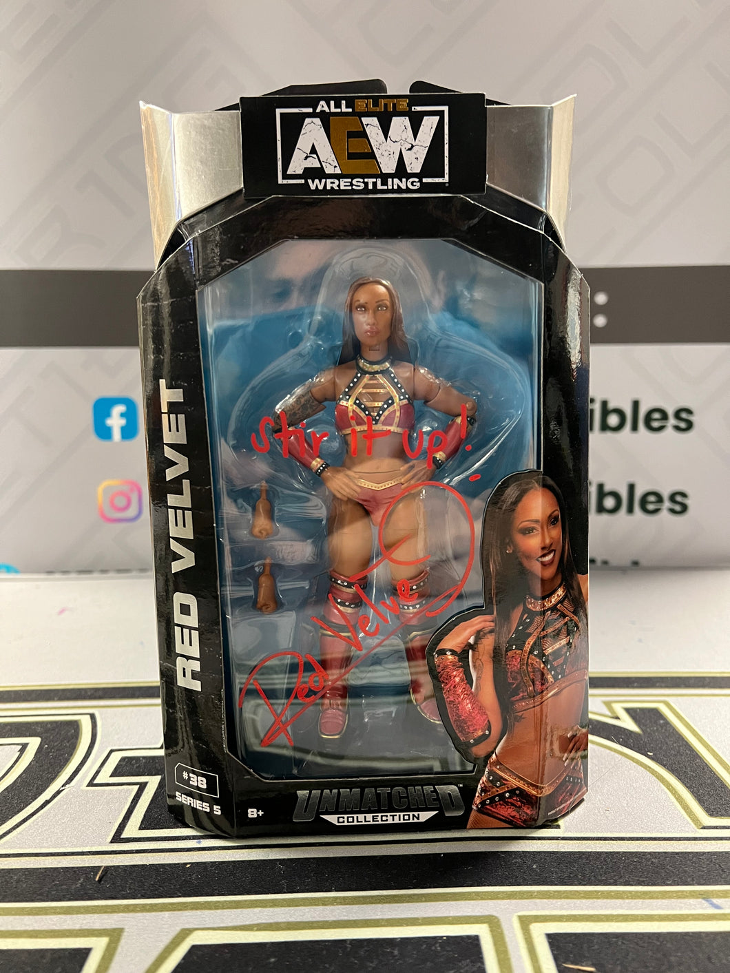 Autographed AEW Unmatched Red Velvet- Red Ink