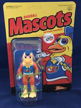 Load image into Gallery viewer, Autographed Baseball Mascots- San Diego Chicken- ReAction Figure- Signed by Ted Giannoulas (JSA)
